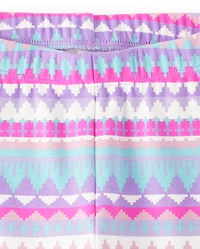 Girls Geometric Leggings - Unicorn Princess