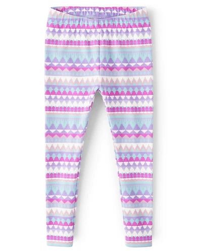 Leggings géométriques pour fille - Princesse licorne