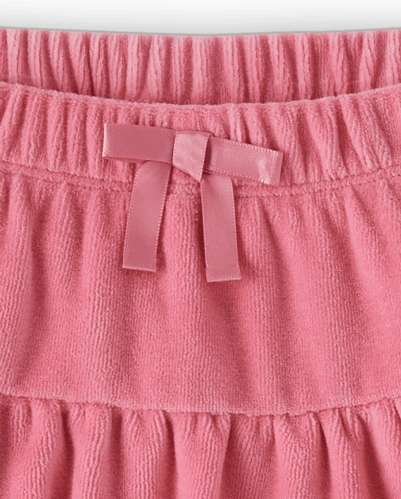 Jupe-short froncée en velours Fille - Bear Hugs