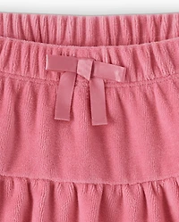 Jupe-short froncée en velours Fille - Bear Hugs