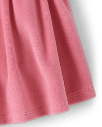 Jupe-short froncée en velours Fille - Bear Hugs