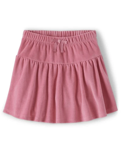 Jupe-short froncée en velours Fille - Bear Hugs