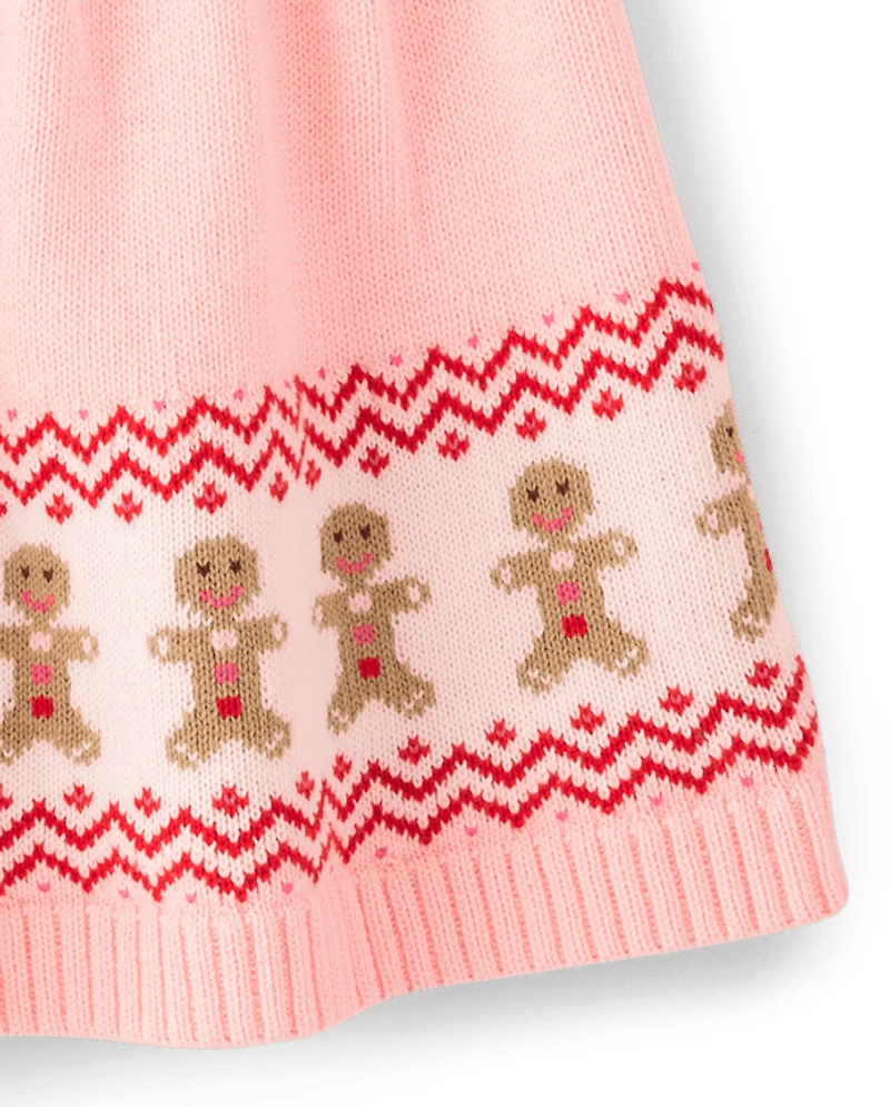 Jupe Chandails en pain d'épices intarsia Fille - Maison