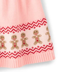 Jupe Chandails en pain d'épices intarsia Fille - Maison