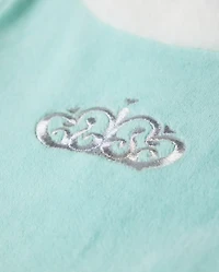 Robes en velours avec couronne brodée pour fille - Princesse licorne