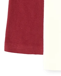 Boys Embroidered Christmas Raglan Top - Gingerbread House