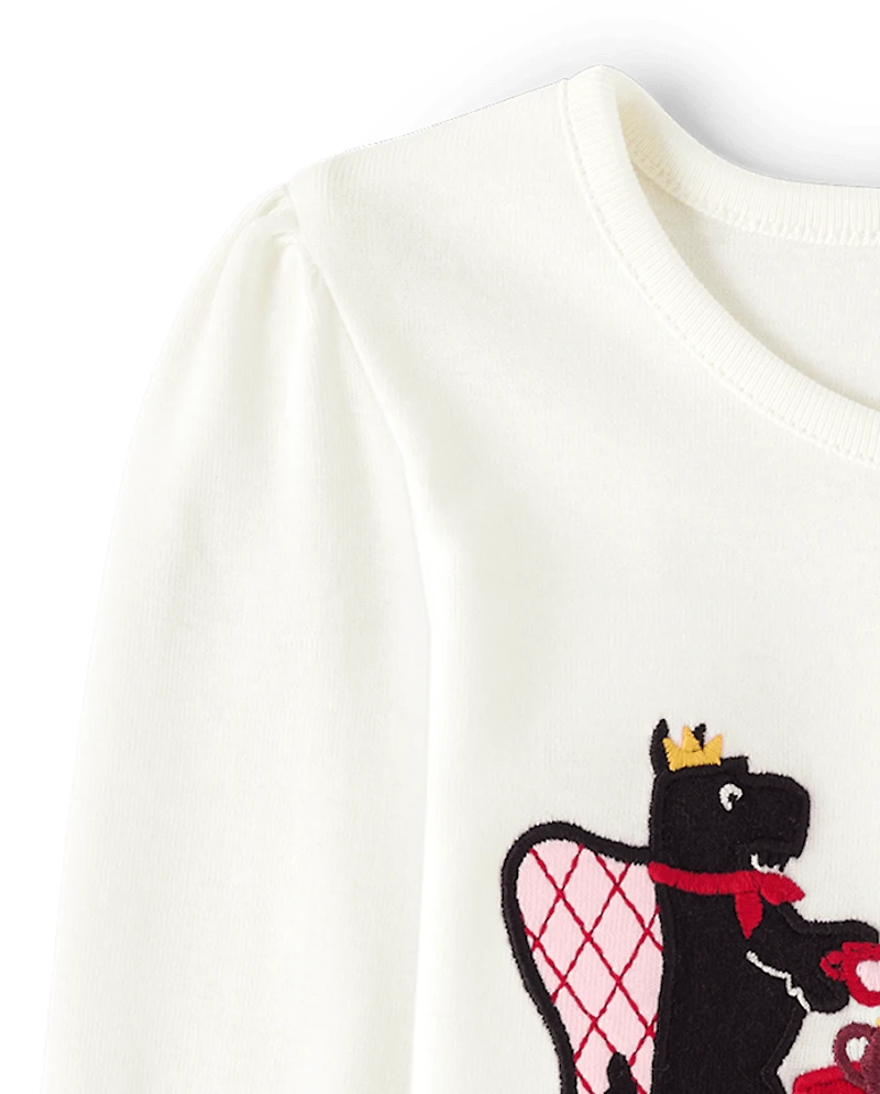 Girls Embroidered Tea Time Top - London Calling