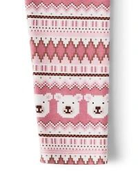 Girls Polar Bear Fairisle Leggings - Hugs