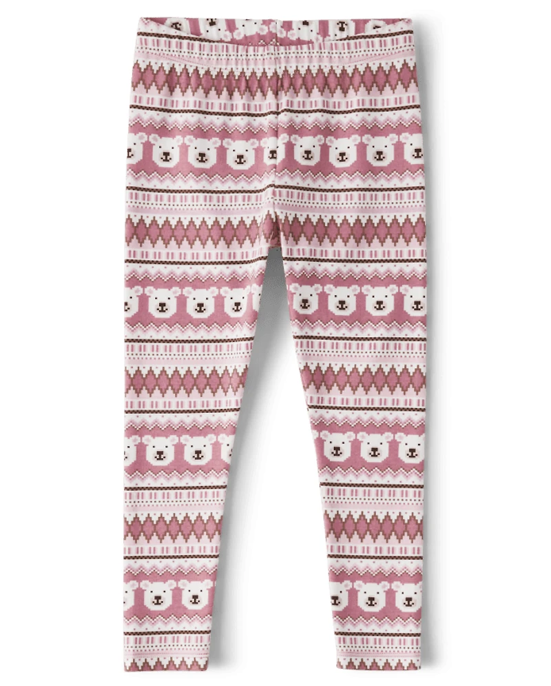Leggings Fairisle Ours Polaire pour Fille - Bear Hugs