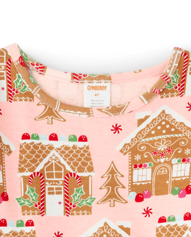 Girls Gingerbread House Babydoll Dress