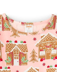 Girls Gingerbread House Babydoll Dress