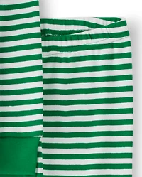 Pyjama en coton ajusté à rayures avec motif renne pour enfants