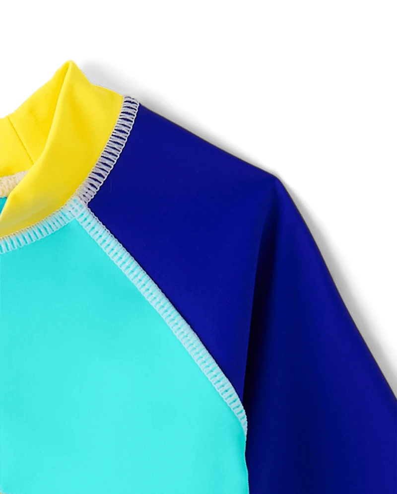 Boys Embroidered Submarine Rashguard - Splish-Splash