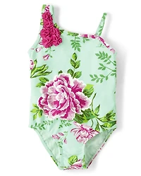 Maillot de bain une pièce fleuri pour filles - Splish-Splash