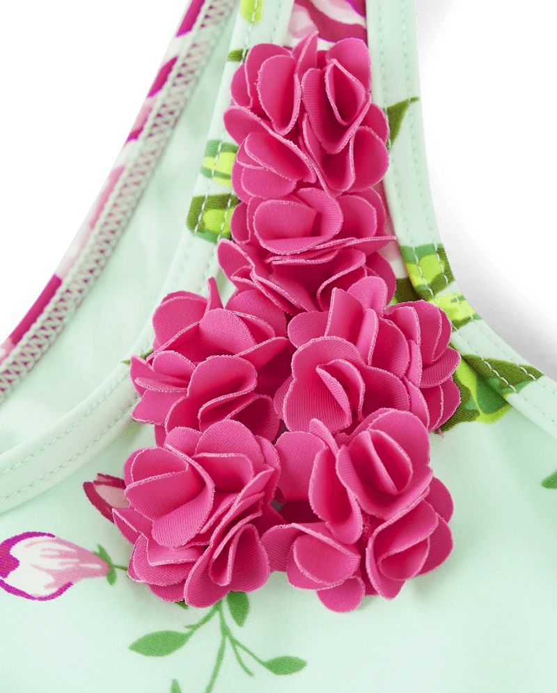 Maillot de bain une pièce fleuri pour filles - Splish-Splash
