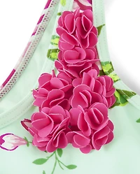 Maillot de bain une pièce fleuri pour filles - Splish-Splash