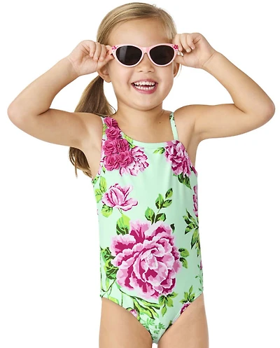 Maillot de bain une pièce fleuri pour filles - Splish-Splash