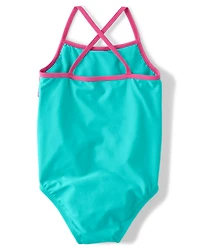 Maillot de bain une pièce à volants Fille arc-en-ciel - Splish-Splash