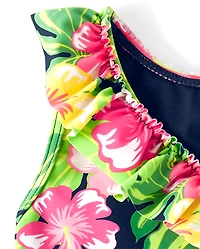 Maillot de bain une pièce Fille Famille assortie Tropical Ruffle - Aloha