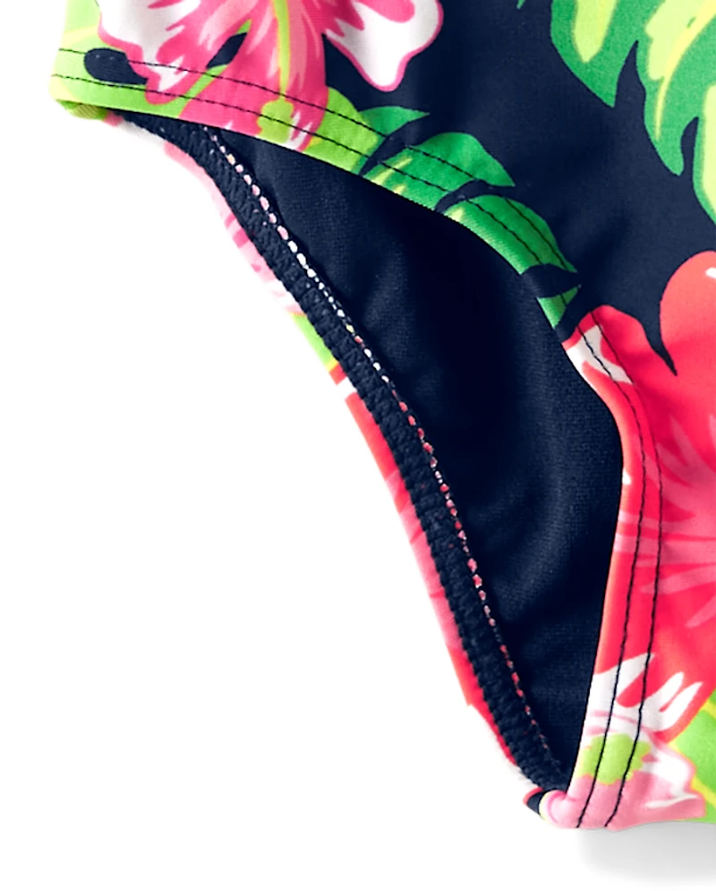 Maillot de bain une pièce Fille Famille assortie Tropical Ruffle - Aloha