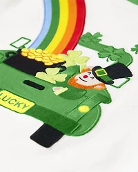 Boys Embroidered St. Patrick's Day Top - Little Leprechaun