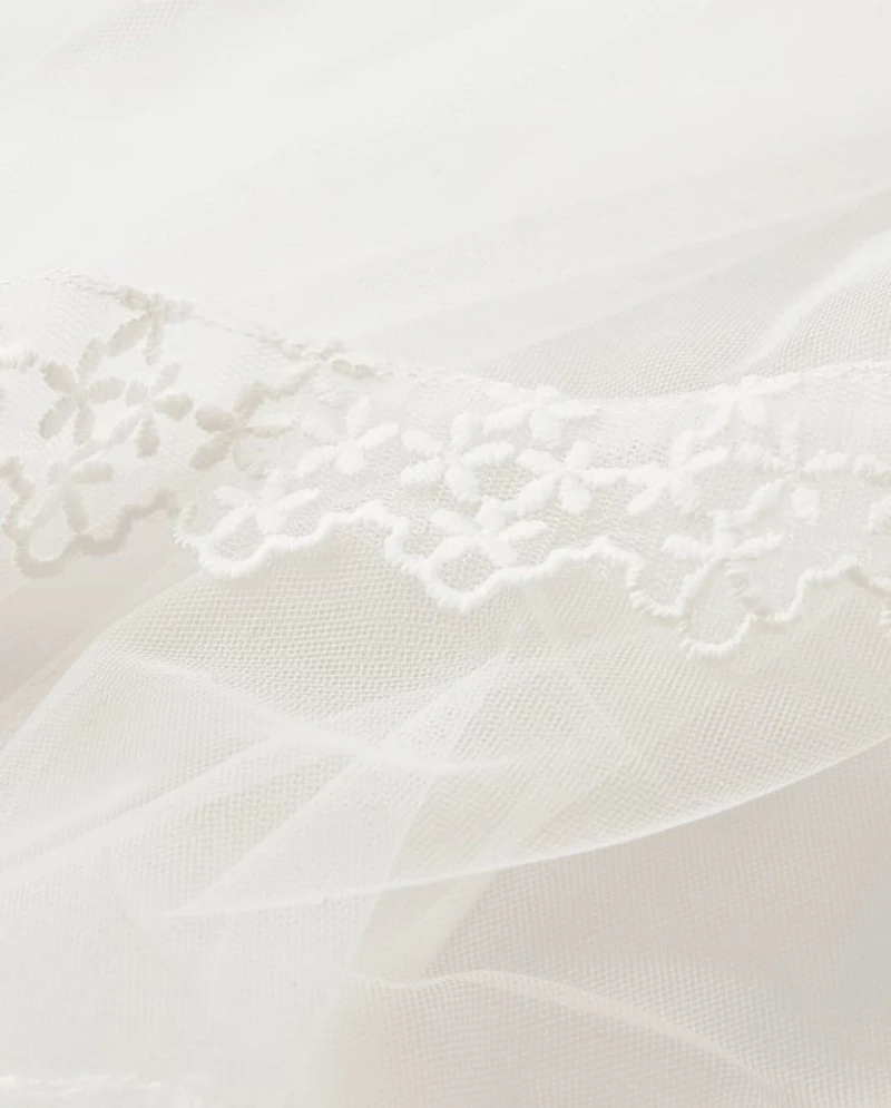 Girls Floral Lace Veil - Special Occasions