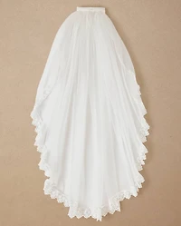 Voile en dentelle florale pour filles - Occasions spéciales