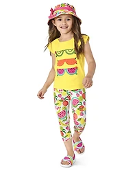Leggings Capri pour filles à motifs de Fruits - festifs