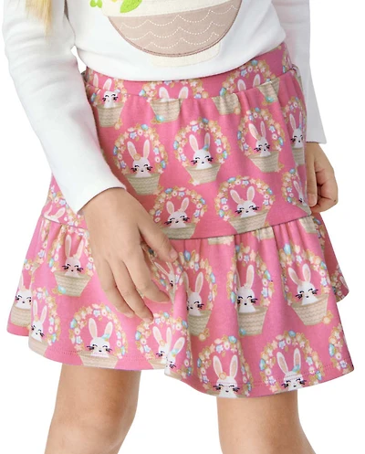 Jupe-short péplum lapin pour filles - Fêtes du printemps