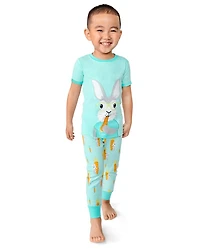 Boys Bunny Snug Fit Cotton Pajamas - Gymmies