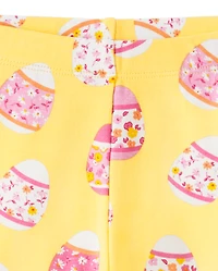 Girls Easter Egg Capri Leggings - Spring Celebrations