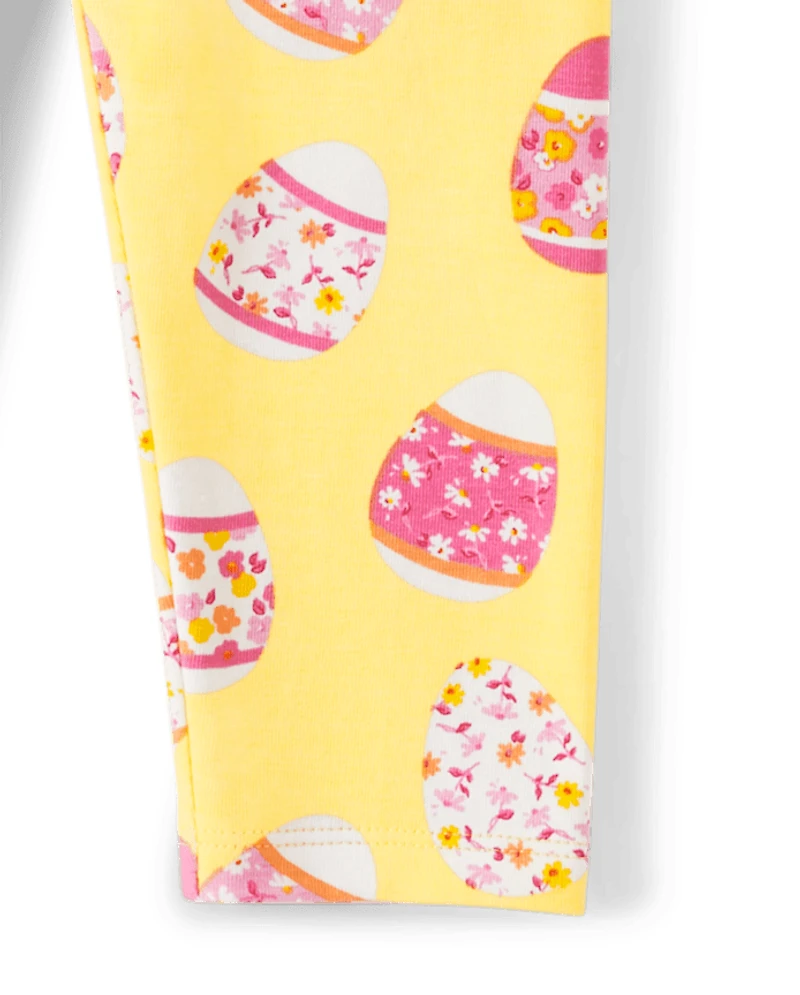 Girls Easter Egg Capri Leggings - Spring Celebrations