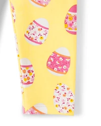 Girls Easter Egg Capri Leggings - Spring Celebrations