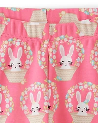 Leggings Capri à paniers pour filles - Fêtes de printemps