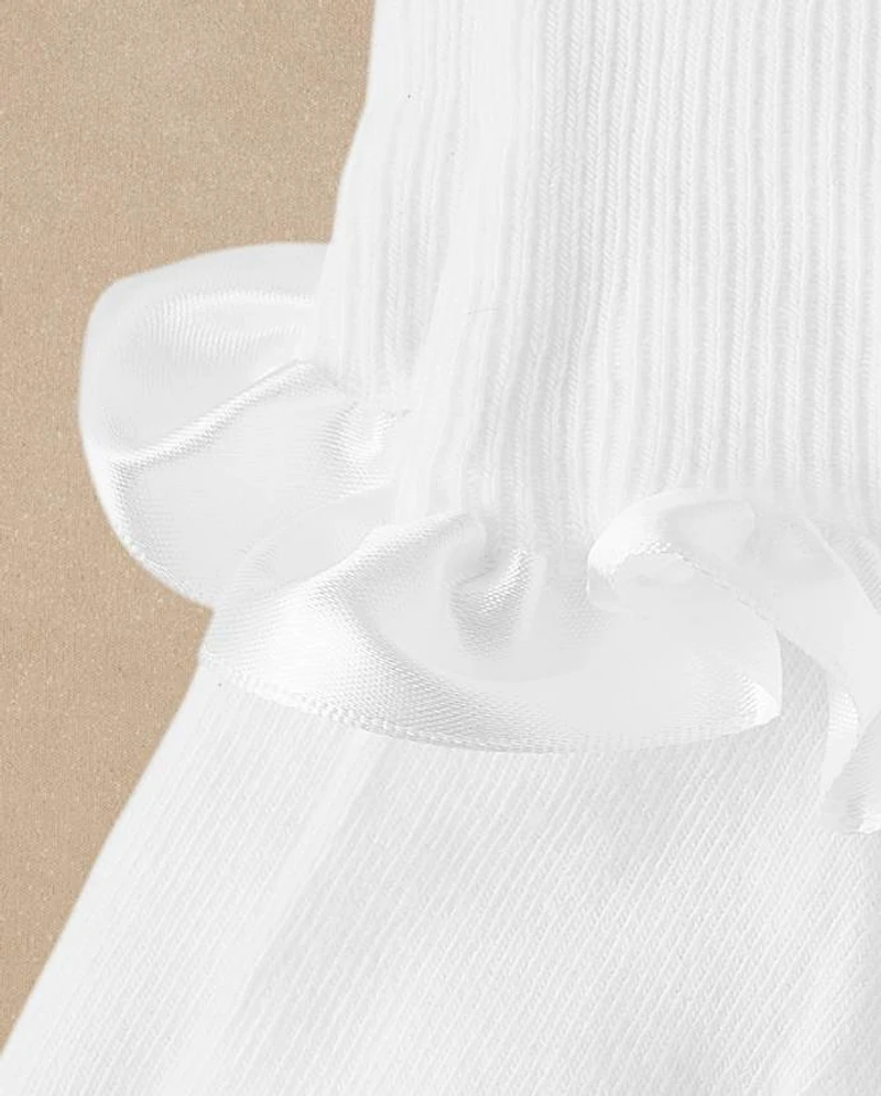 Girls Ruffle Turn Cuff Socks - Special Occasions