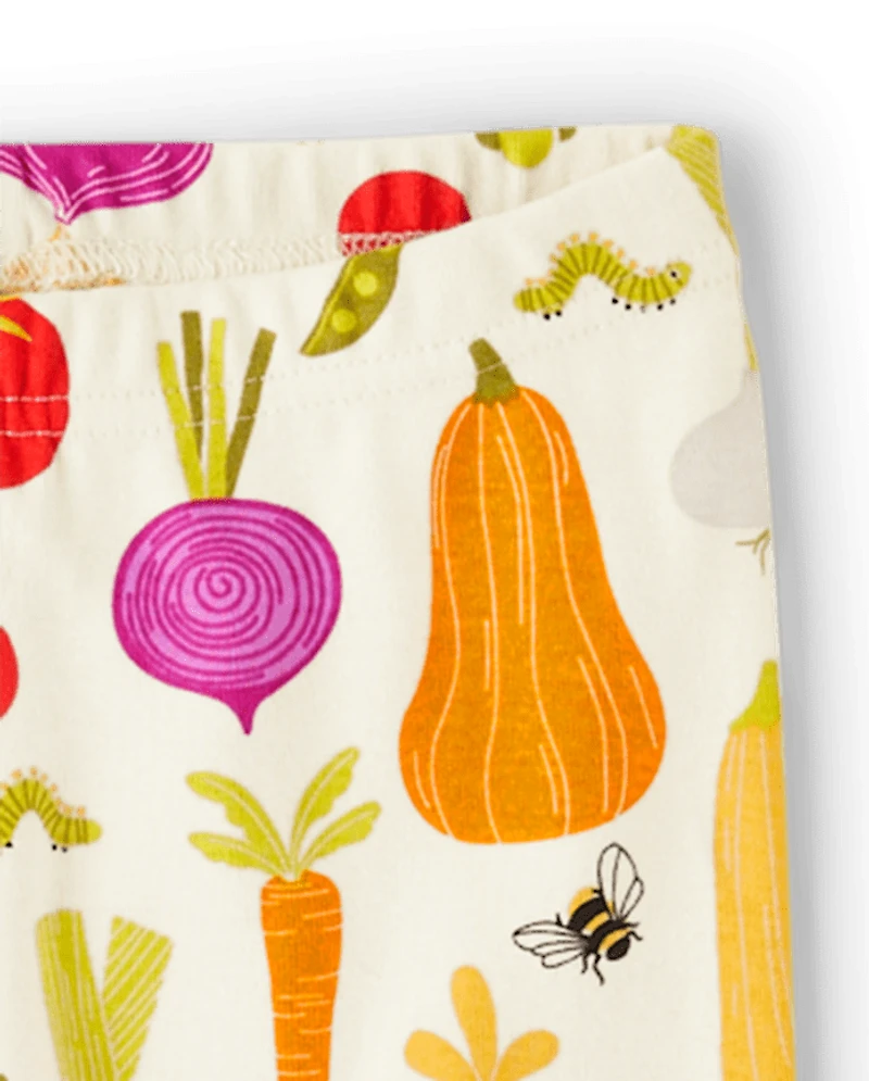 Pyjama enfant en coton ajusté motif légumes