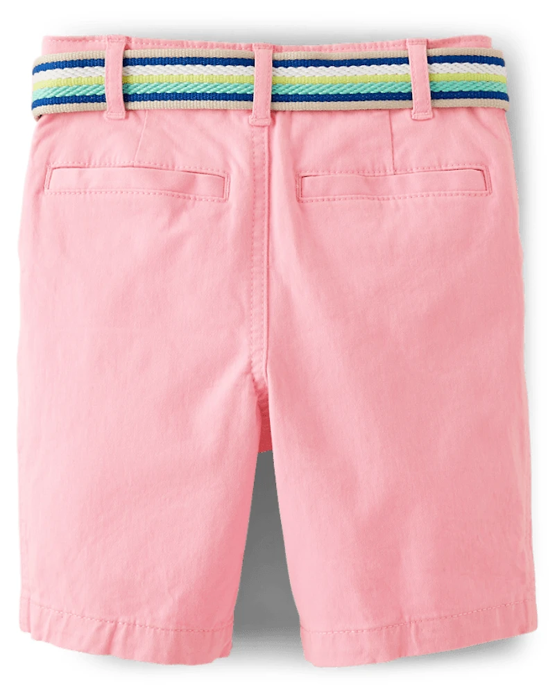 Short chino ceinturé pour garçon - Paradis tropical