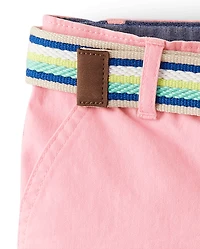 Short chino ceinturé pour garçon - Paradis tropical