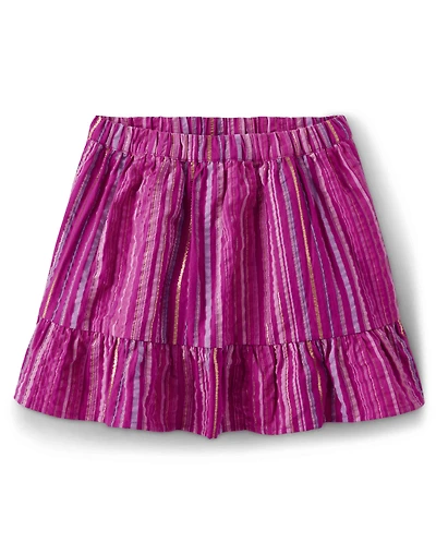 Jupe-short rayée à volants pour filles - Épices des îles