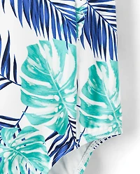 Maillot de bain une pièce à motif feuille tropicale pour fille - Splish-Splash