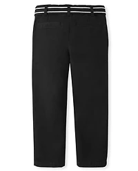 Boys Wrinkle Resistant Belted Chino Pants