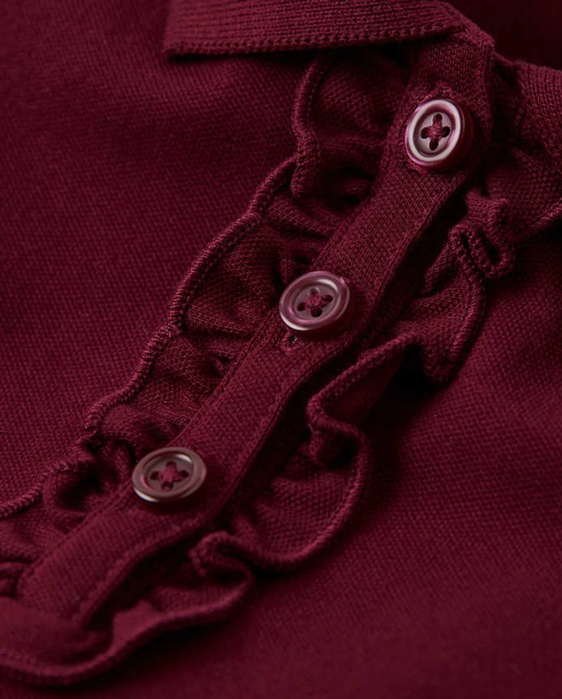 Girls Ruffle Polo
