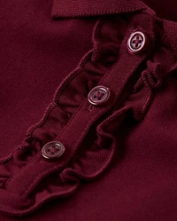 Girls Ruffle Polo