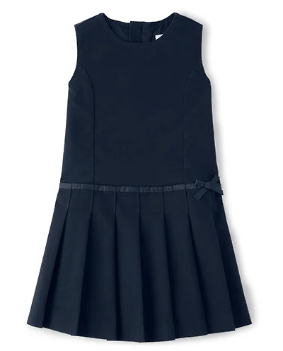 Girls Wrinkle-Resistant Pleated Jumper - Uniform