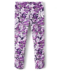 Girls Floral Ponte Jeggings - Magical Meadow