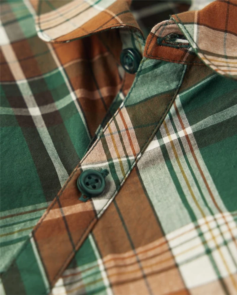 Robe-chemise à carreaux pour fille - Renard amical