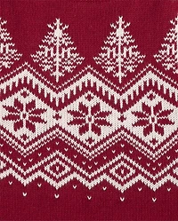 Robe pull Fair Isle à motif flocons de neige pour fille - Un Noël royal