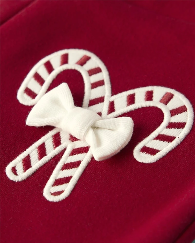 Girls Applique Candy Canes Ponte Jeggings - A Royal Christmas