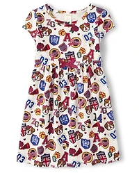 Robe babydoll à écusson Varsity pour filles - École préparatoire