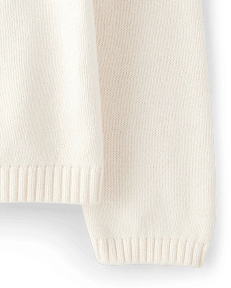 Girls Embroidered Squirrel Sweater - Happy Harvest